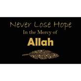 Inspirerende religieuze boodschap op Magneet -never lose hope voor hoop en motivatie